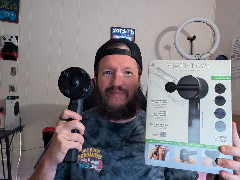 Me holding my new favorite massager