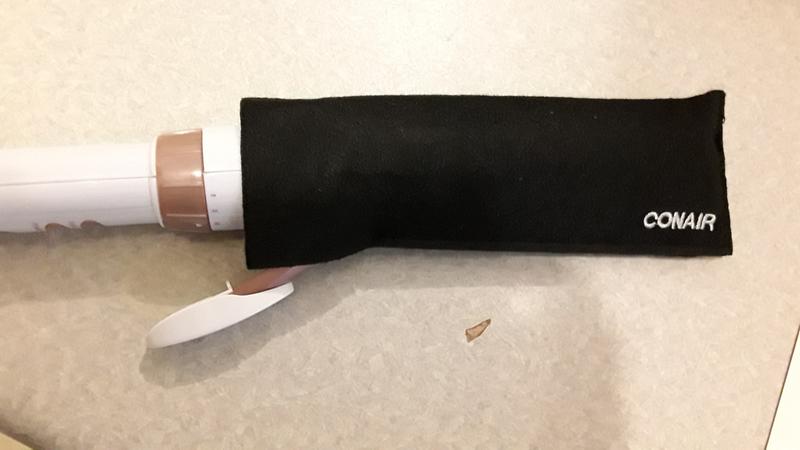 Black cover that came with curling iron.