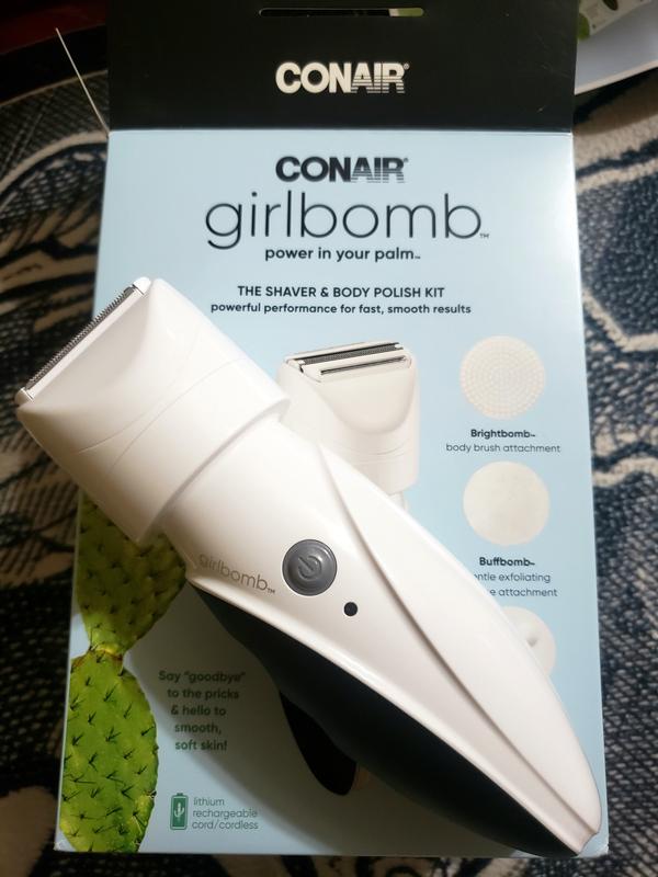 Conair Girlbomb Shaver & Body Polish Kit in White and Black Conair GIRLBOMB Shaver Body Polish Kit 2 18 BlackWhite  main image 4