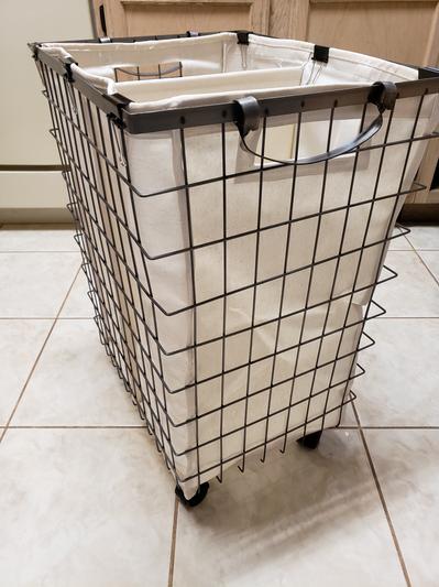 Harvest Rolling Hamper With Wheels The Container Store