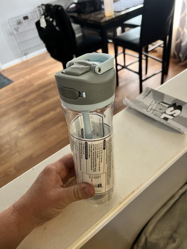 Contigo Wells Plastic Filter Water Bottle with AUTOSPOUT Straw Lid, 24 Oz.,  Salt