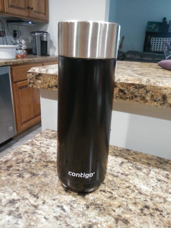  Contigo Handled Vacuum-Insulated Stainless Steel Thermal Travel  Mug with Spill-Proof Lid, 16oz Reusable Coffee Cup or Water Bottle,  BPA-Free, Keeps Drinks Hot or Cold for Hours, Gunmetal: Home & Kitchen