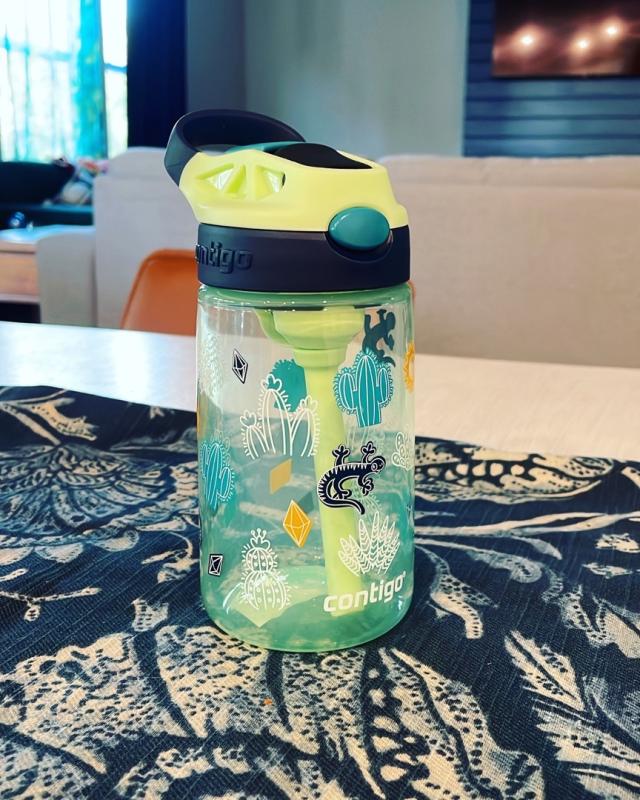 Contigo Kids' Cleanable Autospout 14oz Water Bottle Cucumber with Blue  Raspberry
