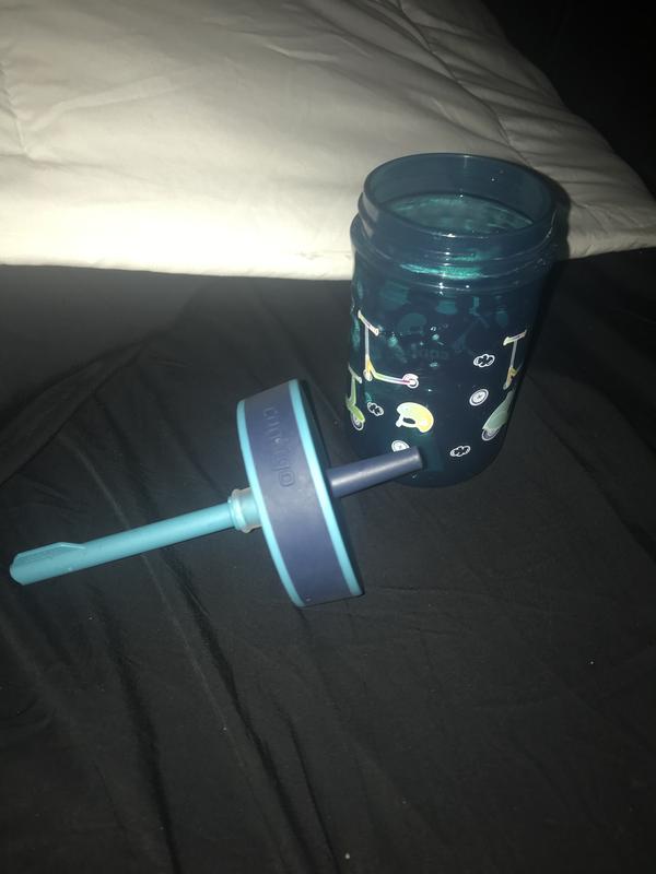  Contigo Leighton Kids Plastic Water Bottle, Spill-Proof Tumbler  with Straw for Kids, Dishwasher Safe, 14oz 2-Pack, Blue  Raspberry/Butterflies & Azalea/Llamas : Baby