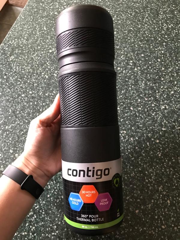 Contigo Thermal Bottle Thermalock | Vacuum Insulated Travel Flask | Thermos Flask for Hot Drinks | 36H Hot, 60H Cold | Leakpr