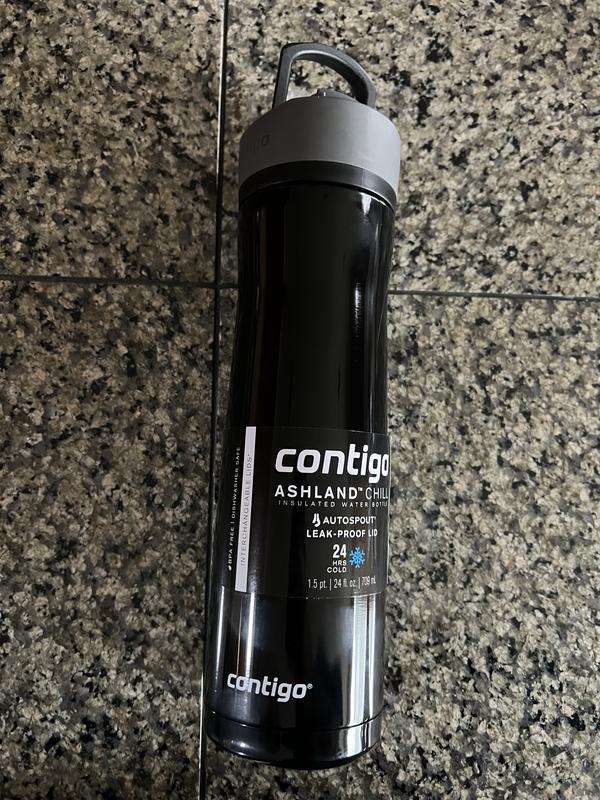 Contigo Water Bottle, Leak-Proof Lid with Autospout, Ashland 2.0, Licorice, 32 Ounce