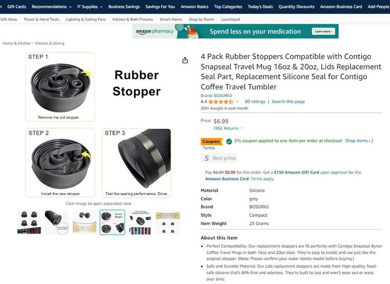 Replacement rubber seal