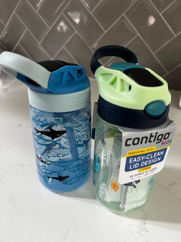 Contigo Kids' Cleanable Autospout 14oz Water Bottle Cucumber with Blue  Raspberry 1 ct