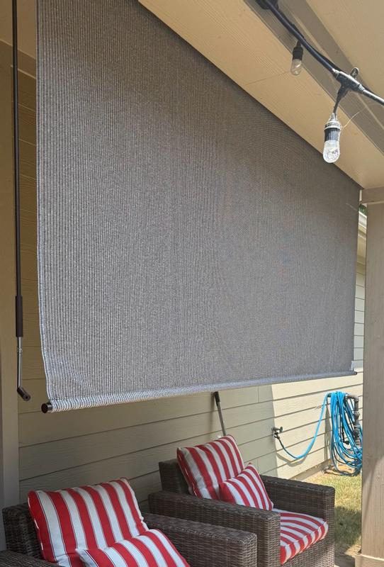Coolaroo 72-in x 84-in Heatshield Frost Light Filtering Cordless ...