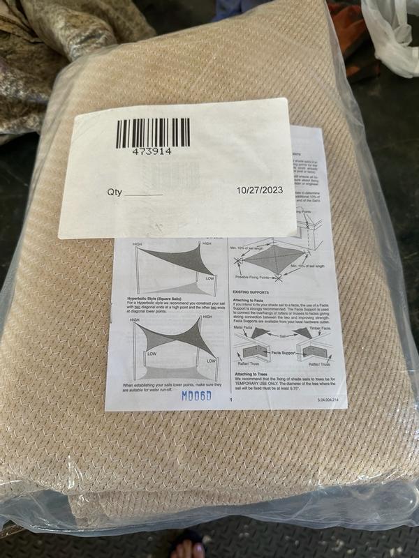 Coolaroo 18-ft x 18-ft Sahara Shade Sail with Fasteners 474003 at