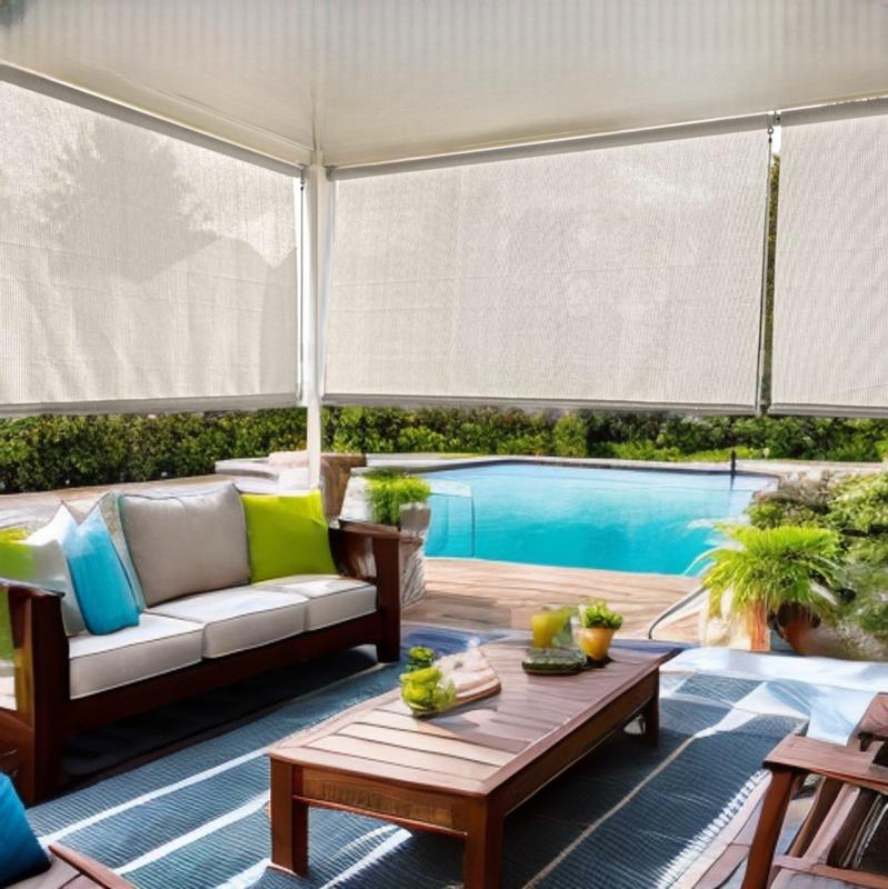 Signature Fabric with HeatShield| Wand Operated Outdoor Roller