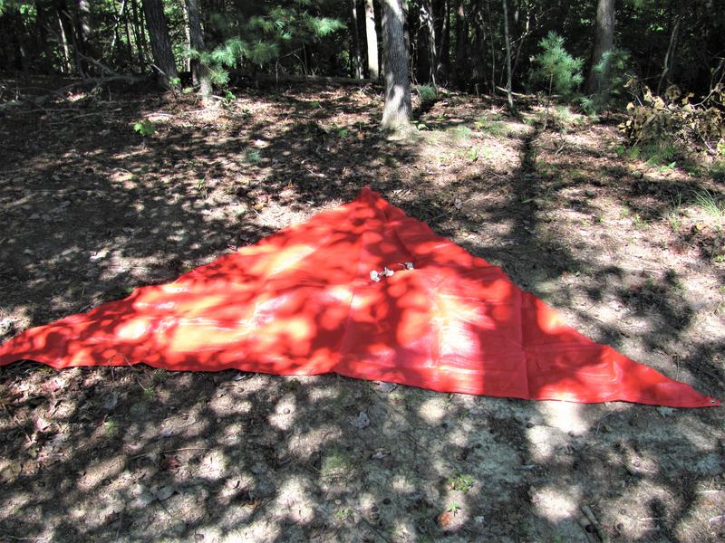 This shows the Party Shade spread out. It is shaped like a triangle.