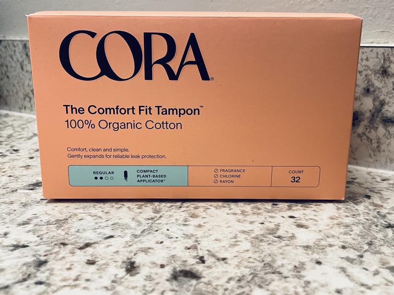  Cora 100% Organic Cotton Non-Applicator Tampons