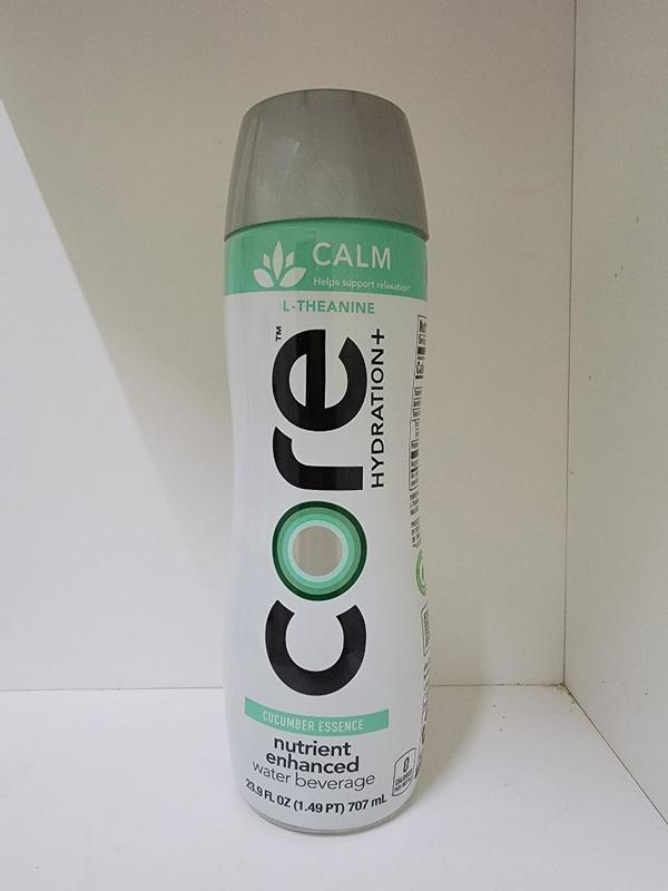 Core Hydration+ Notrient Enhanced Water Variety Pack, 23.9 Fl Oz Bottles, 2  Calm Cucumber Essence, 2 Immunity Lemon Extract, 2 Vibrance Pink