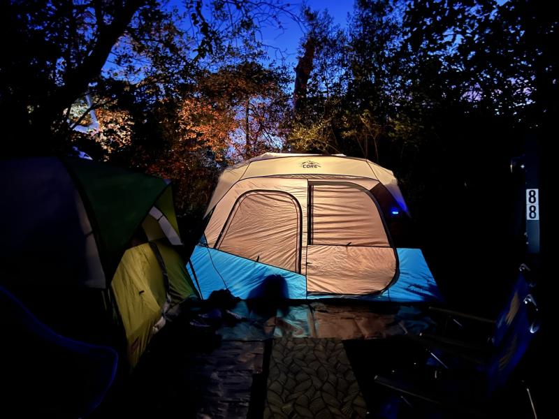 Core Blue 6-Person Pop-Up Tent with LED Lights and Instant Setup - Spacious  and Convenient Camping Tent in the Tents department at