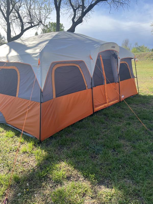 CORE Equipment - 12 Persons Straight Wall Cabin Tent- Camping Tent, Sports  Equipment, Hiking & Camping on Carousell