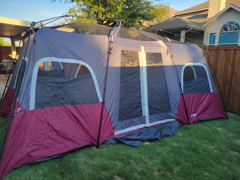 CORE Equipment Lighted Instant Tent - Grey/Blue, 12 Person Cabin