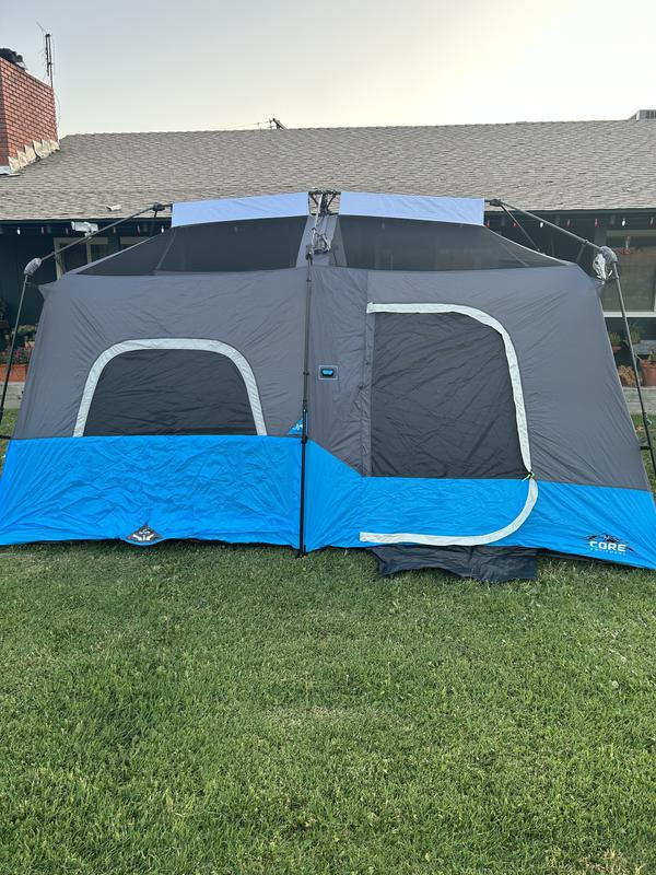 Core CORE 10 Person Instant Cabin Tent with LED Lights, Lighted Pop Up  Camping Tent with Easy 2 Minute Camp Setup
