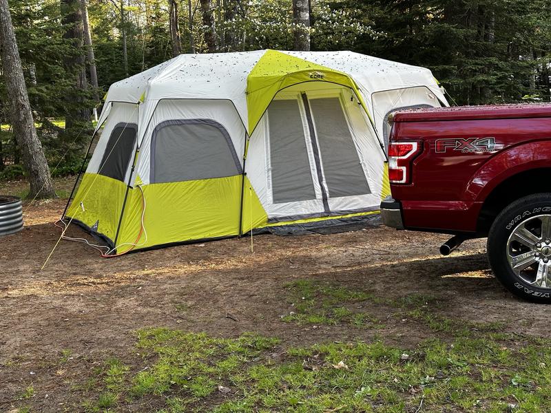 Core 12 Person Lighted Instant Cabin Tent & Footprint