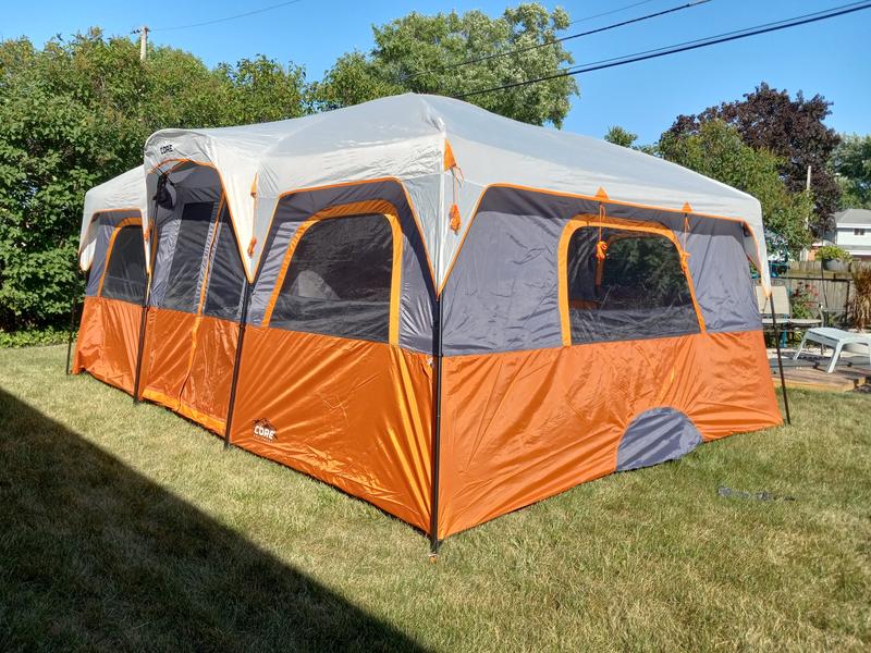 Core 12 Person Extra Large Straight Wall Cabin Tent - 16' x 11' Opinion