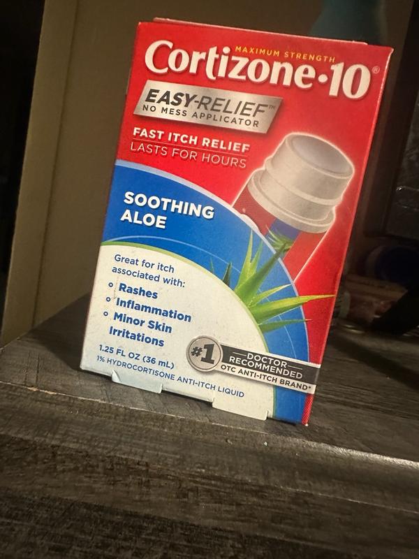 Maximum Strength 1% Hydrocortisone Itch Relief with Easy-Relief No Mess  Applicator | Cortizone-10