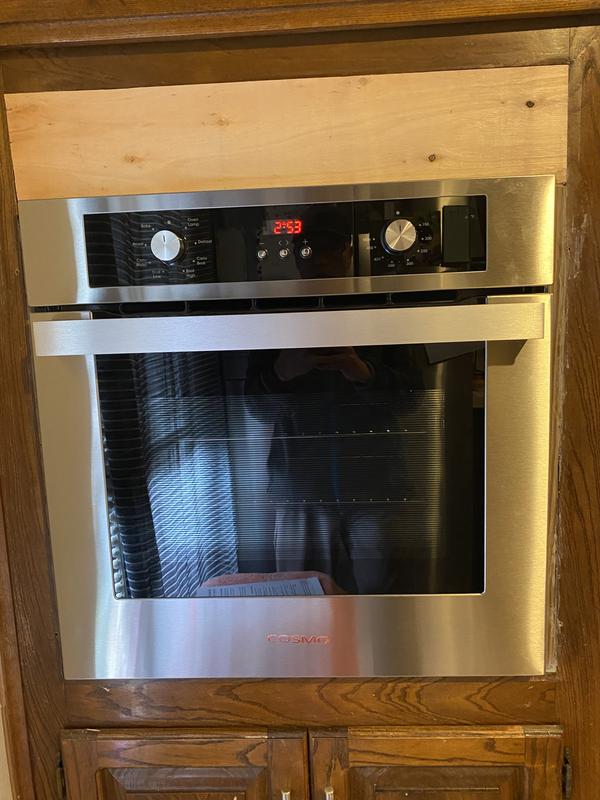 Cosmo 24-in Single Electric Wall Oven True Convection (Stainless Steel)