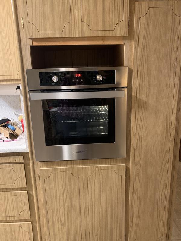 Cosmo 24-in Single Electric Wall Oven True Convection (Stainless Steel) in  the Single Electric Wall Ovens department at