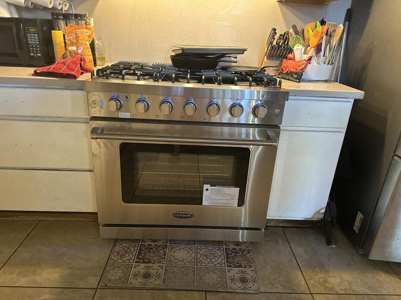 Cosmo 30 In. Vista Collection 5 Cu. Ft. Electric Ceramic Glass Range, 5 Burner E