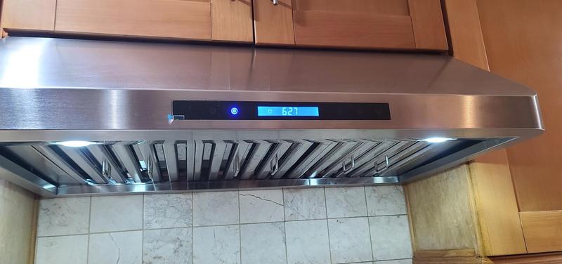 Cosmo Appliances COS-QB75-PA 30 in. 500 CFM Ducted Under Cabinet Range Hood  with Push Button Control Panel, Permanent Filters and LED Lighting