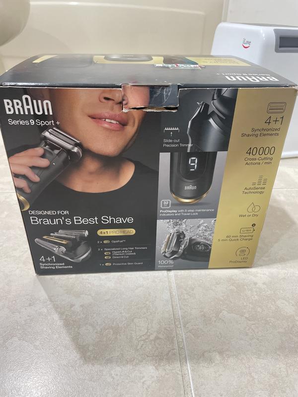 Braun Series 9 Sport + Electric Shaver with Clean and Charge Braun Series 9 Sport + Electric Shaver with Clean and Charge