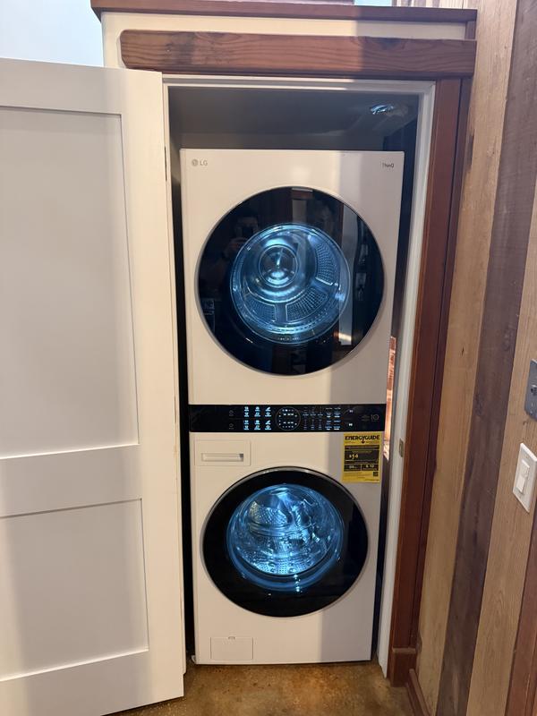 LG WashTower Laundry Center with Center Control 5.0 cu. ft. Front Load Washer and 7.8 cu. ft. ELECTRIC Dryer with Ventless Heat Pump and Built In Intelligence Costco