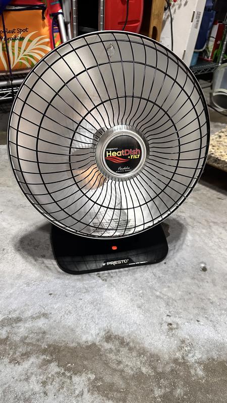 Presto hot Heat Dish Parabolic Electric Heater 120v AC 1000 Watts