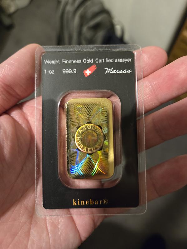 1 oz Gold Argor Heraeus Kinebar (New In Assay) | Costco