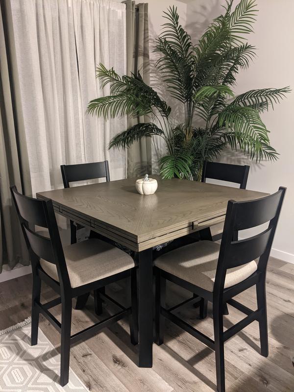 Easton 7 piece Square to Round Counter Height Dining Set Costco