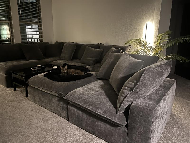 6 piece fabric modular sectional costco discount