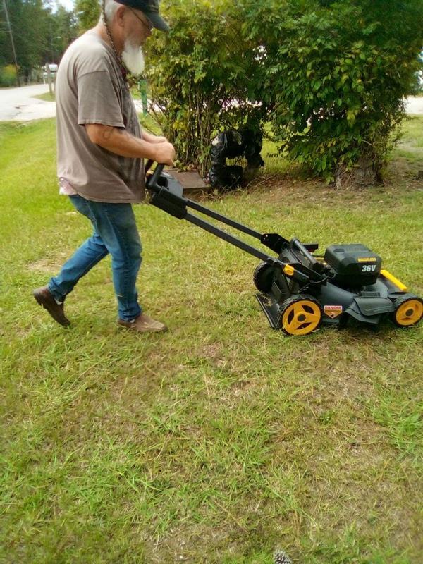 48cm 36V Lithium-ion Cordless Autosense Mower with 2 batteries