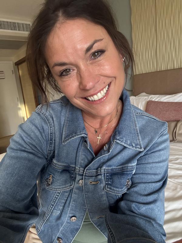 After a long day of travel... face intact!