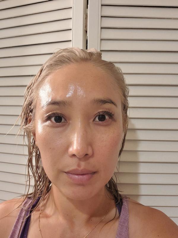 Right after a wash, no make up