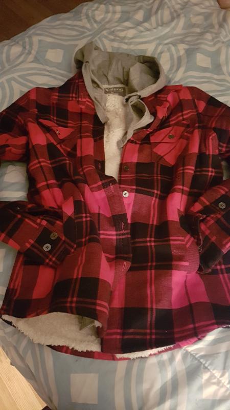 natural reflections 2 in 1 hooded flannel