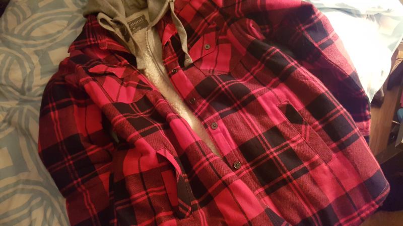 natural reflections 2 in 1 hooded flannel