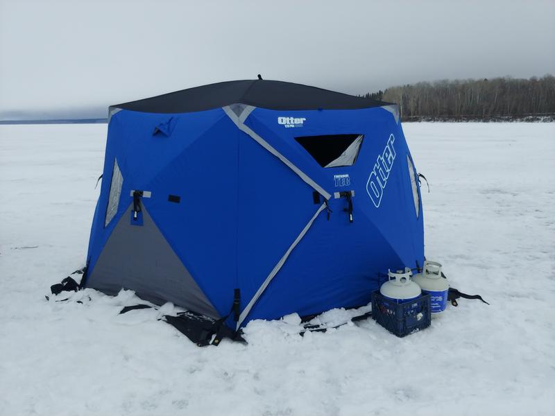 Otter XTH Pro Resort Hub Ice Shelter hot tent wood stove add on 