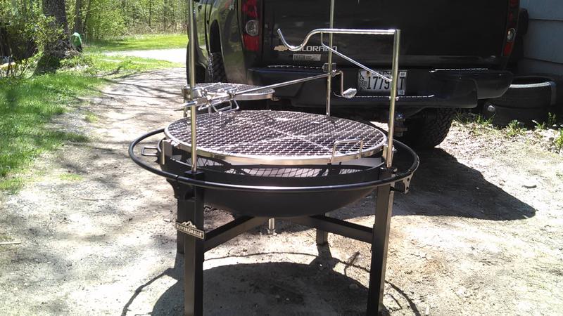 Redhead Cowboy Fire Pit Grill Bass, Cowboy Fire Pit Cooking
