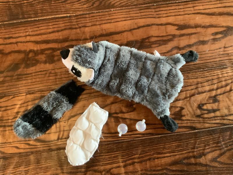 Hyper Pet Critter Skinz Super Squeaker XL Raccoon Dog Toy