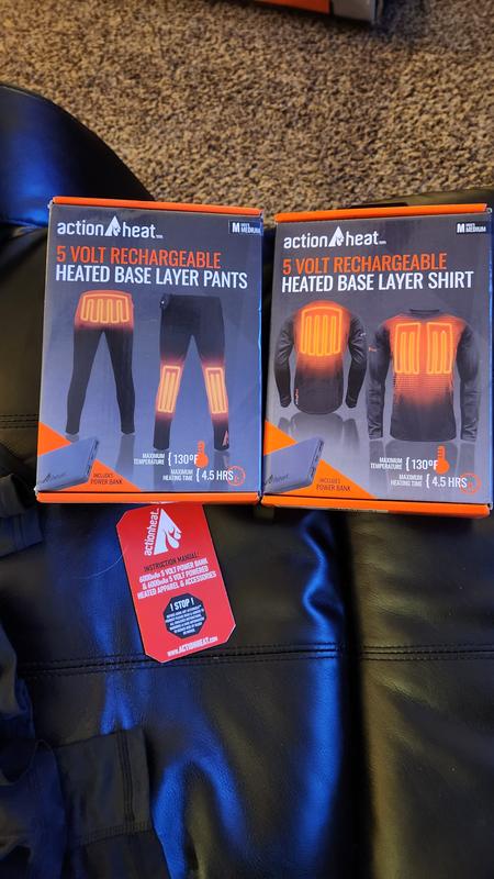ACTIONHEAT Men's Large Black 5-Volt Heated Base Layer Pants AH-BLP-5V-M-L -  The Home Depot
