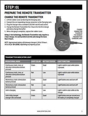 Sportdog brand 2025 shock collar manual