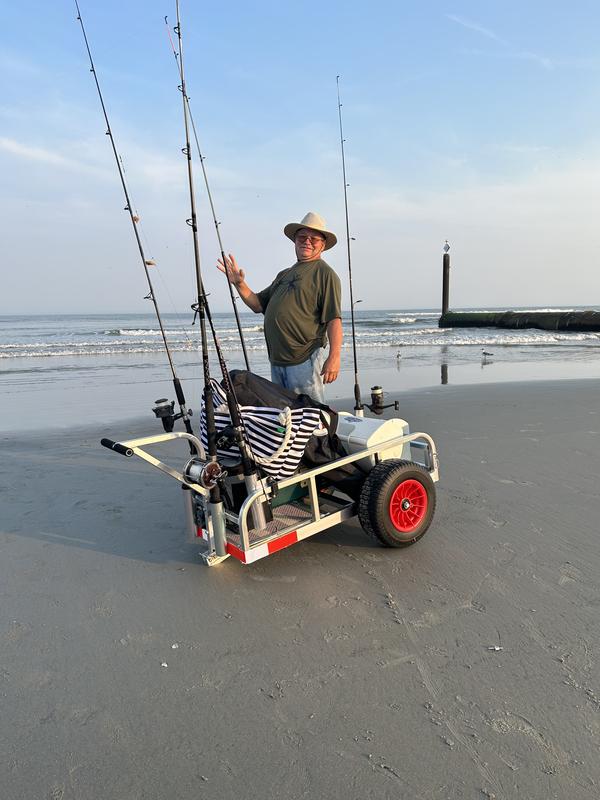 Sea Striker Balloon Tire Surf and Beach Cart - Outdoor Fishing Rolling  Wheel Wagon : : Patio, Lawn & Garden