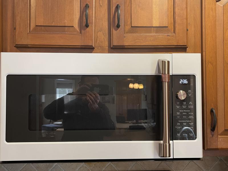 Cafe 1.7 Cu. Ft. Convection Over the Range Microwave Oven CVM517P4MW2 Cafe Appliances