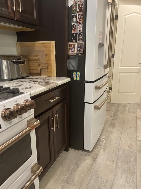 Café™ ENERGY STAR® 27.8 Cu. Ft. Smart 4-Door French-Door Refrigerator in  Platinum Glass - CVE28DM5NS5 - Cafe Appliances