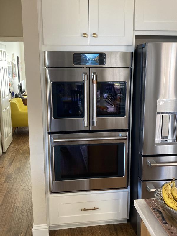 Wall oven with slide deals in door