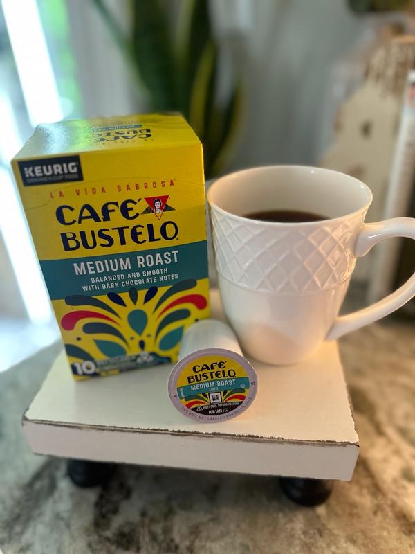 Caf Bustelo K-Cup Pods, Medium Roast, 22/Box, 4 Boxes/Carton - W.B. Mason